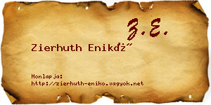 Zierhuth Enikő névjegykártya