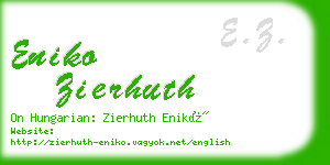eniko zierhuth business card